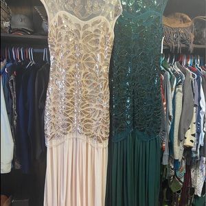 Wedding dress and 3 bridesmaids Dresses.